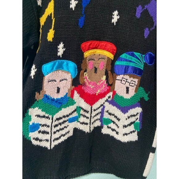 Vintage Nordstrom‎ Women's Holiday Christmas Singers Music Sweater Size Small - Picture 3 of 10